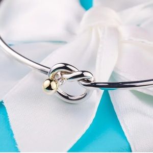 Tiffany & Co. Love Knot Hook & Eye Bangle Bracelet